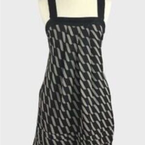 Maeve Black and White Sleeveless Mini Sundress